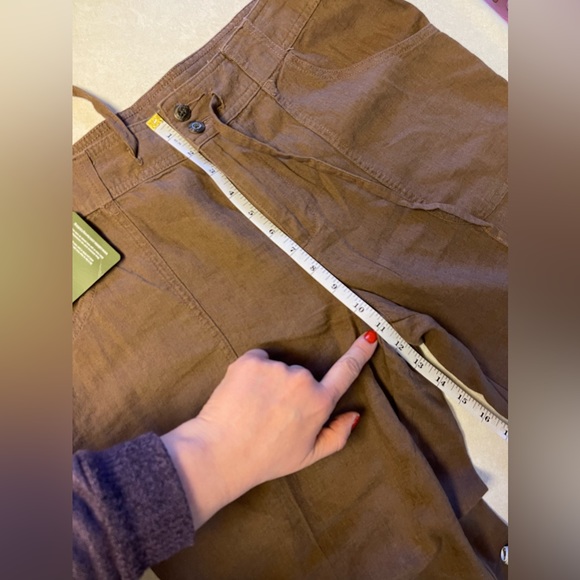 Cabela’s Women’s Linen Blend Cargo Pants Balsamic Brown Color Size 14 NWT - Picture 14 of 16